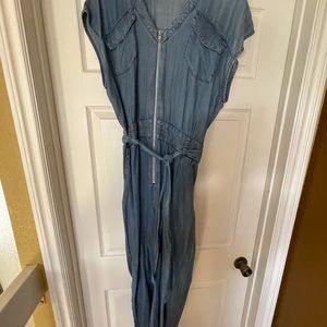 New York and Company Jean Jumpsuit